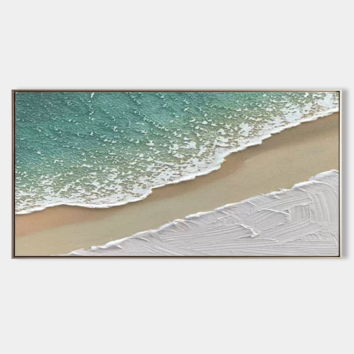 Plaster Tactile Coastal Wave Sand Textured Wall Art