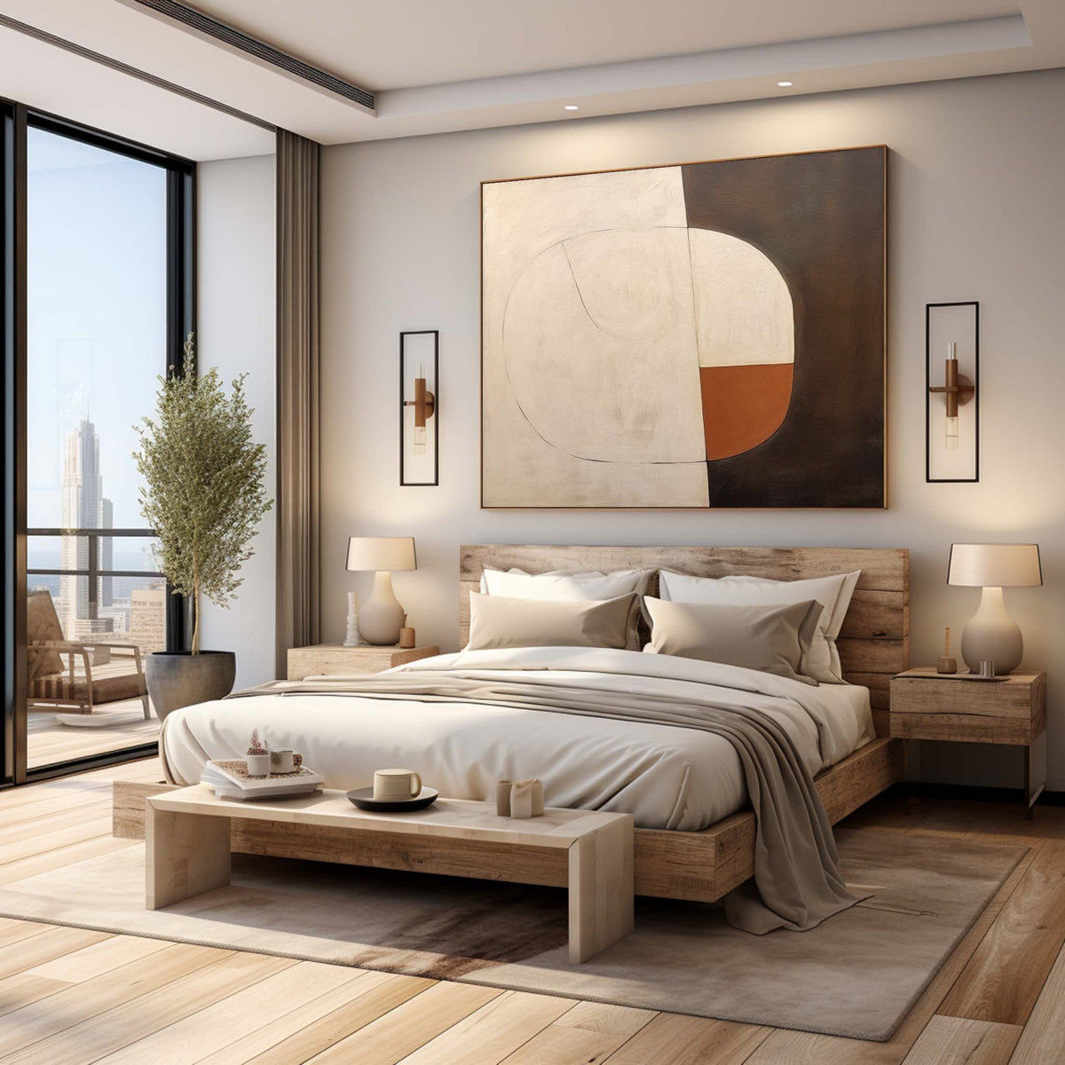 Minimalist Organic Geometric Painting