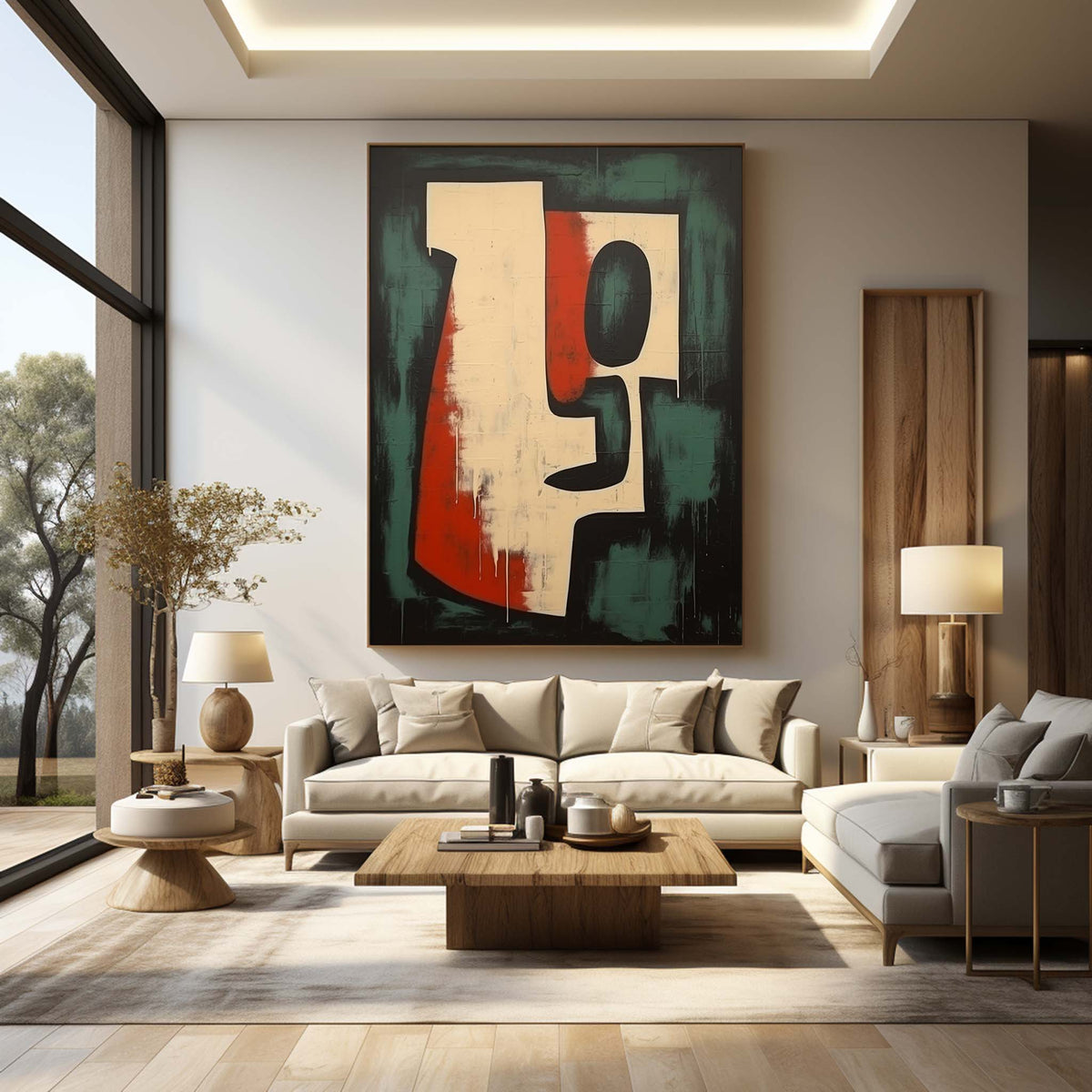 Wall Art Vertical Wabi-Sabi Abstract Minimalist Form