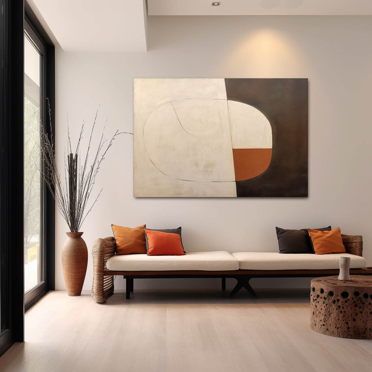 Minimalist Organic Geometric Painting