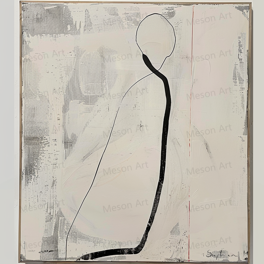 Wall Art Square Abstract Minimalist Figure