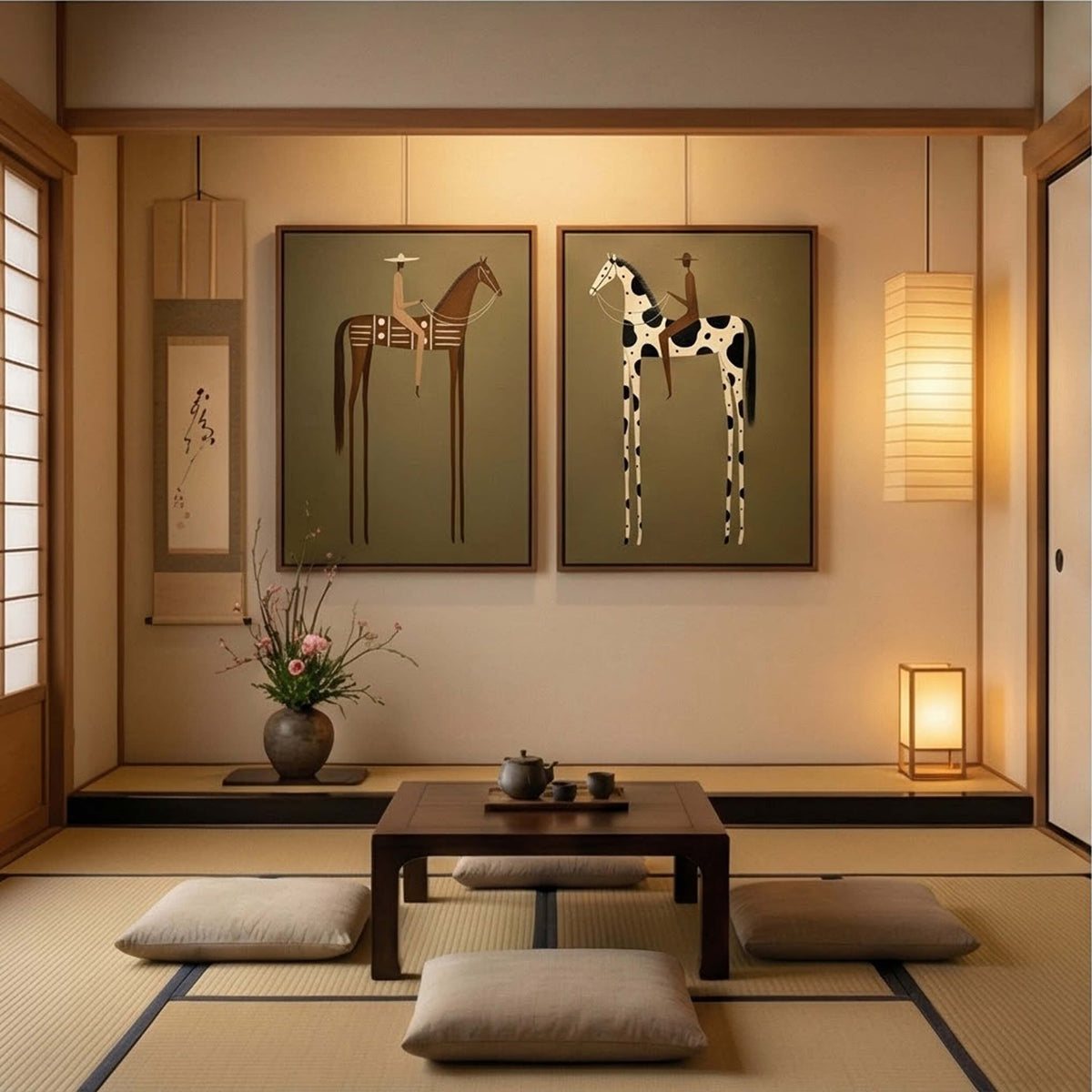 Long-Legged Duality Western Oil Painting Set