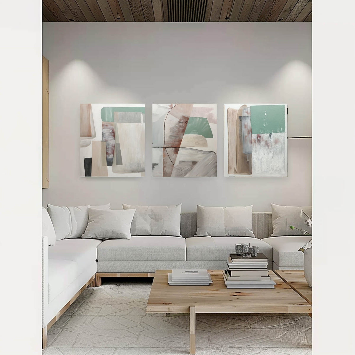 Wall Art Abstract Geometric Color Blocking Landscape