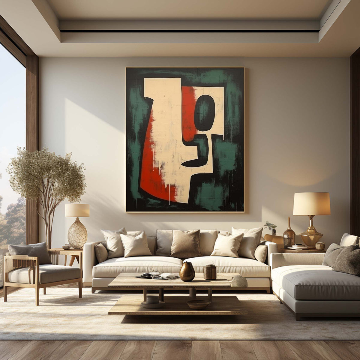 Wall Art Vertical Wabi-Sabi Abstract Minimalist Form
