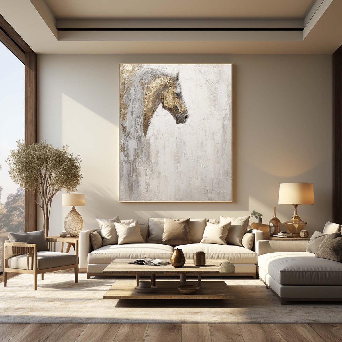 Wall Art Wabi-Sabi Horse Warm Animal Cozy