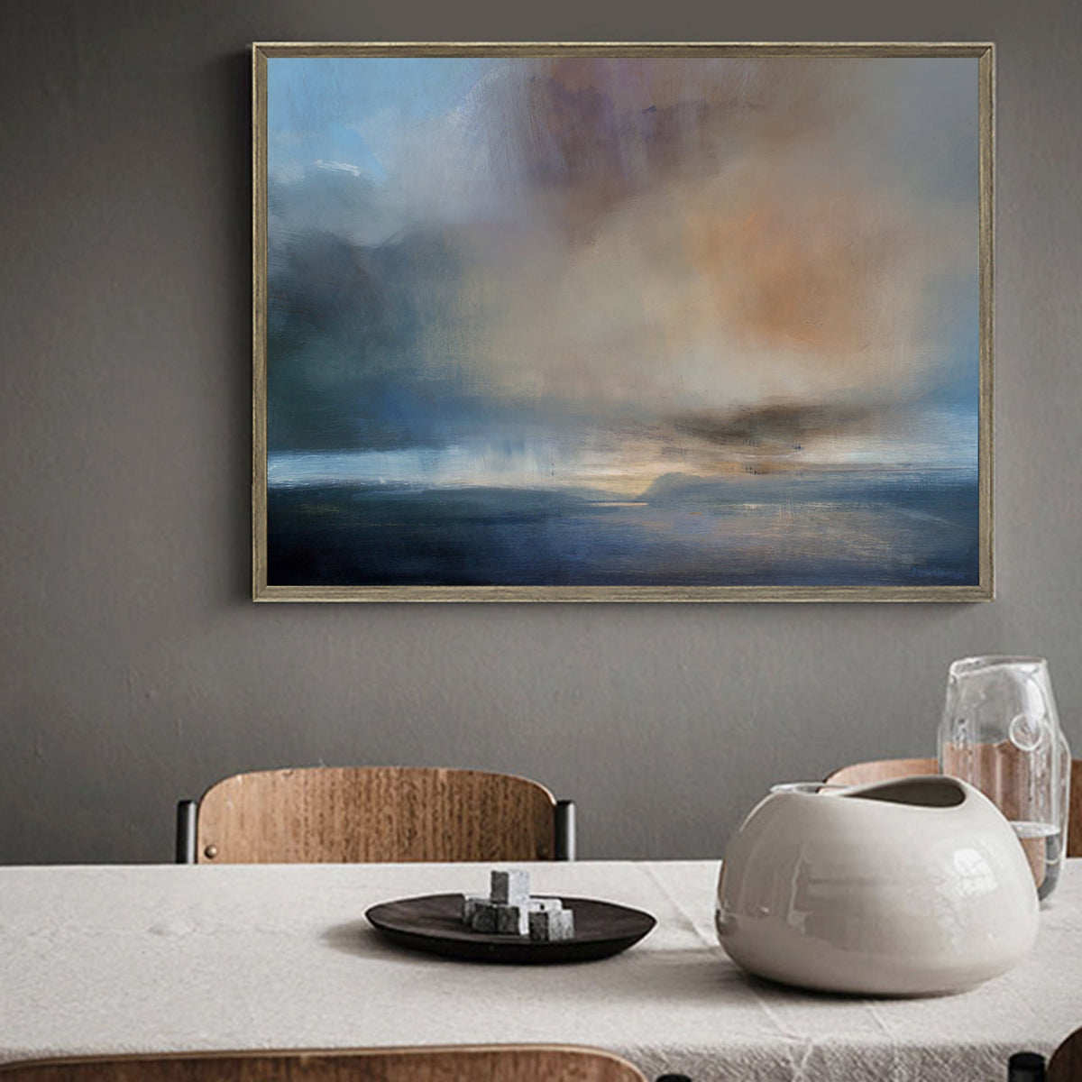 Atmospheric Seascape Oil Painting