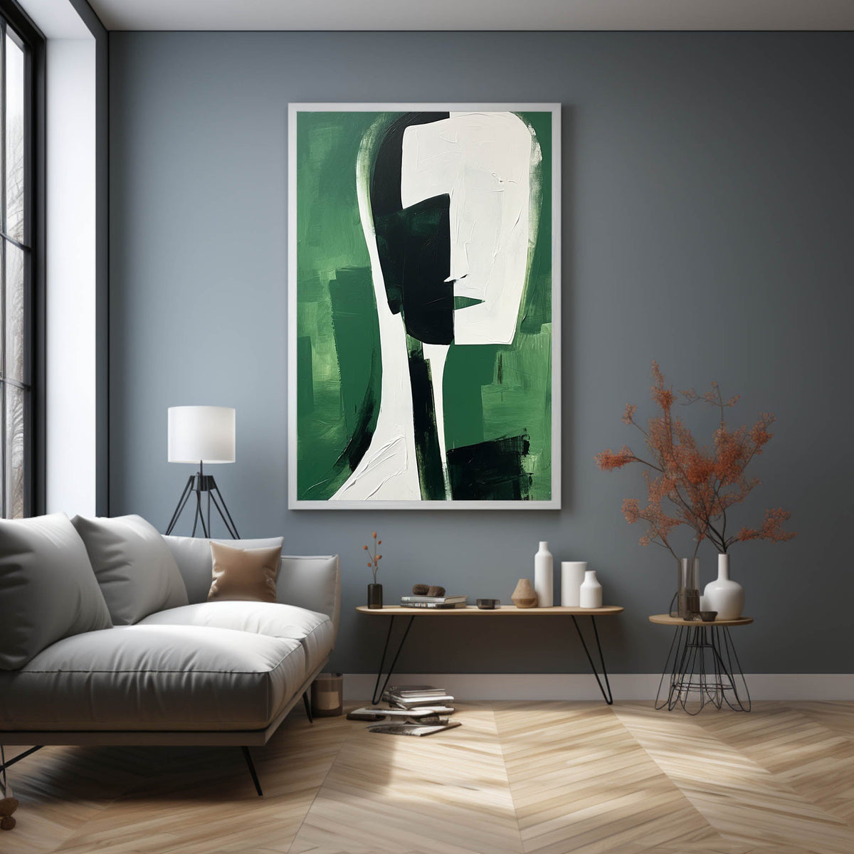 Abstract Portrait Oil Painting Minimalist