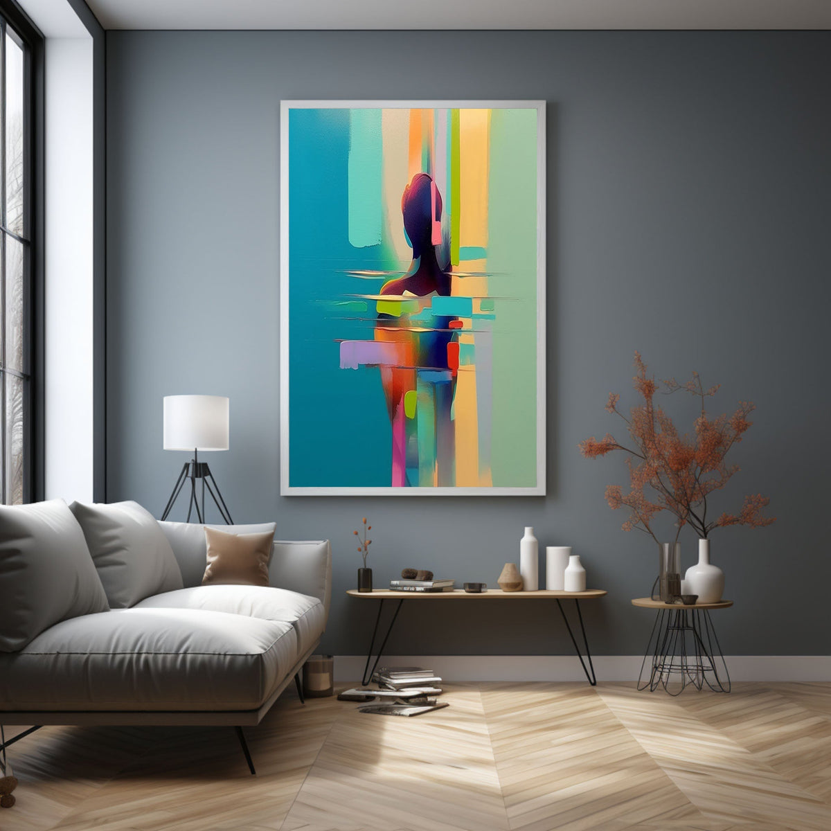 Palette Swimmer Vibrant Color Block Wall Art