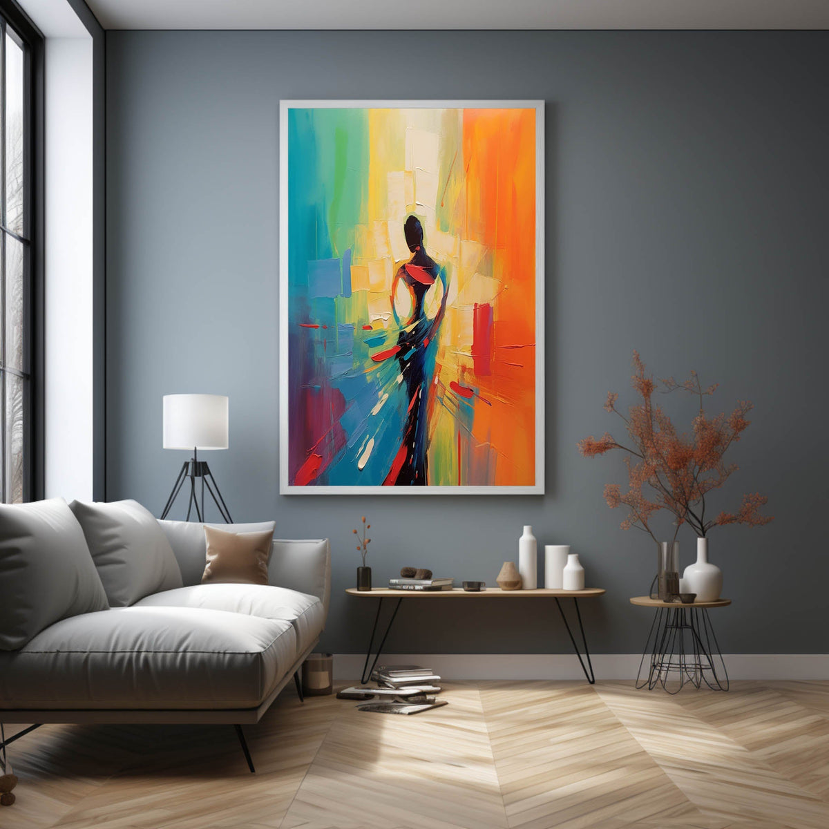 Palette Canvas Art Colorful Painting Dynamic