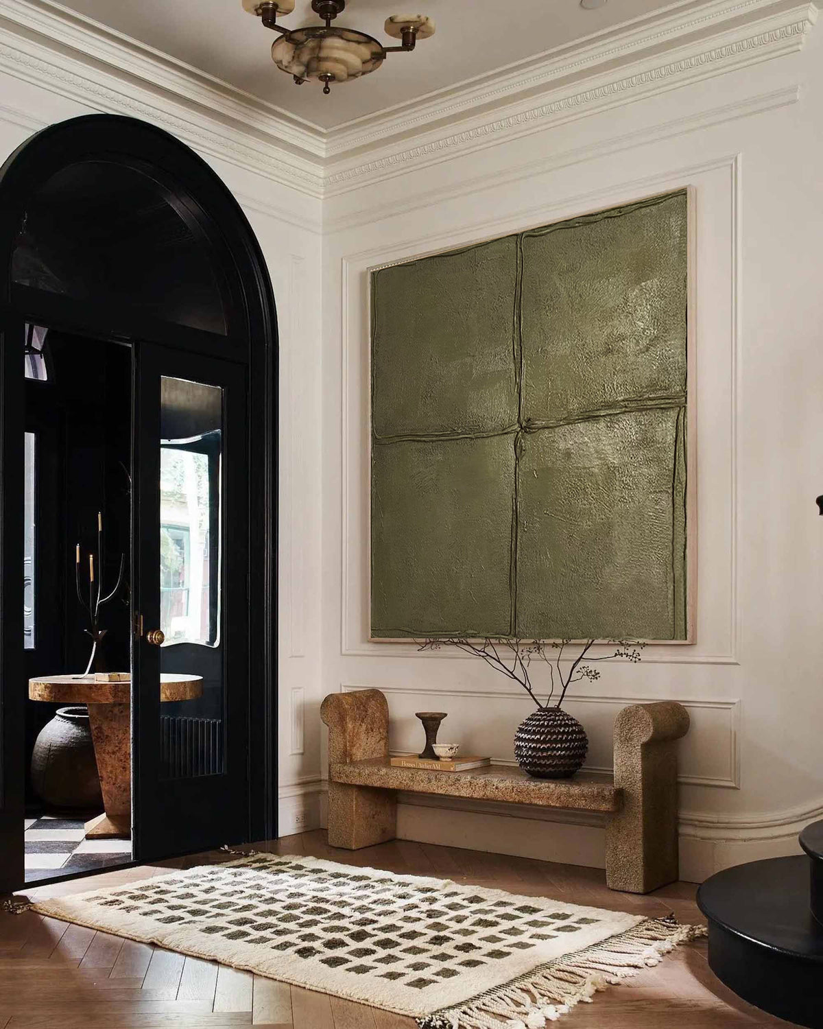 Four Square Minimalist 3D Textured Painting