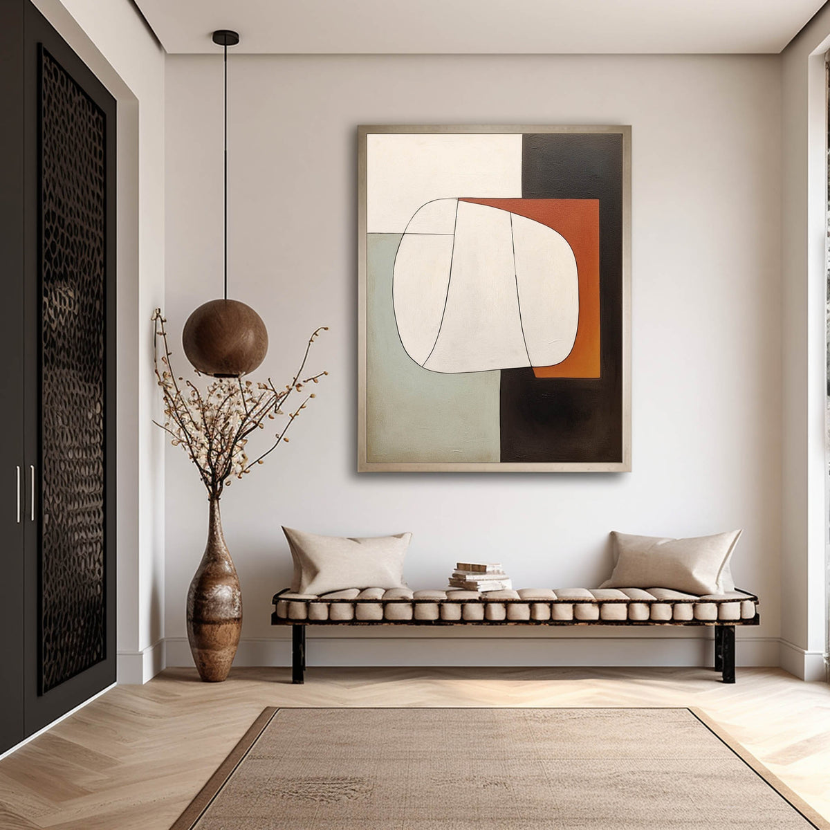 Mid-Century Modern Geometric Painting