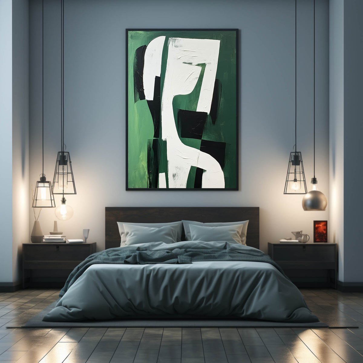 Wall Art Vertical Abstract Geometric Form