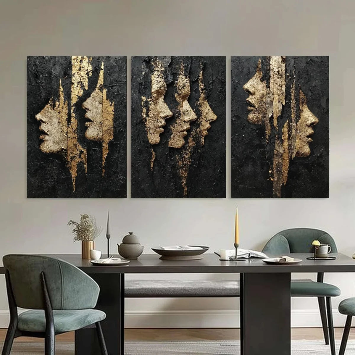 Golden Empress Mixed Media Painting