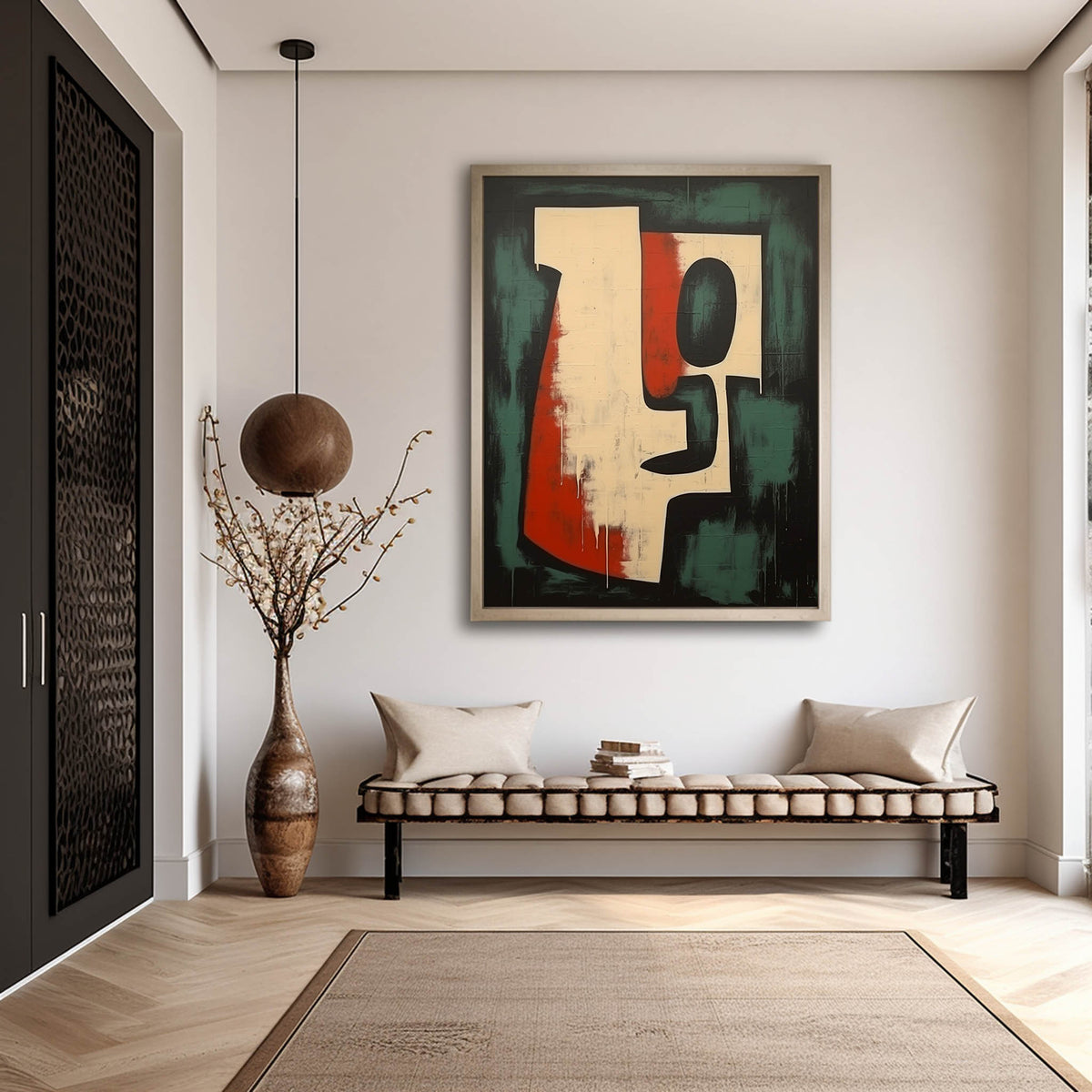 Wall Art Vertical Wabi-Sabi Abstract Minimalist Form