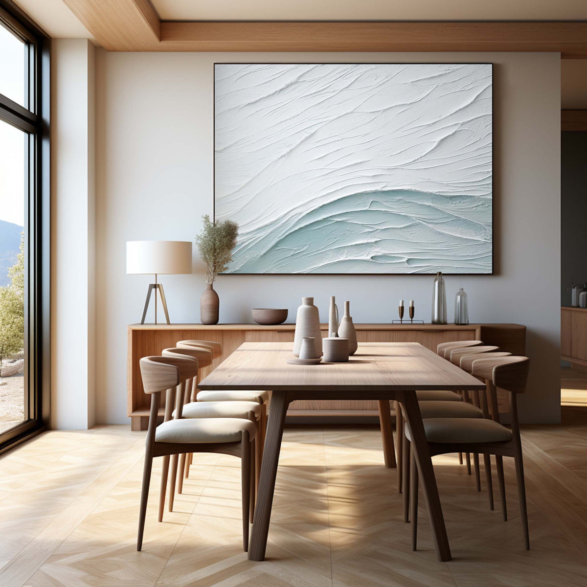 Textured Wave Landscape Art Oil Painting
