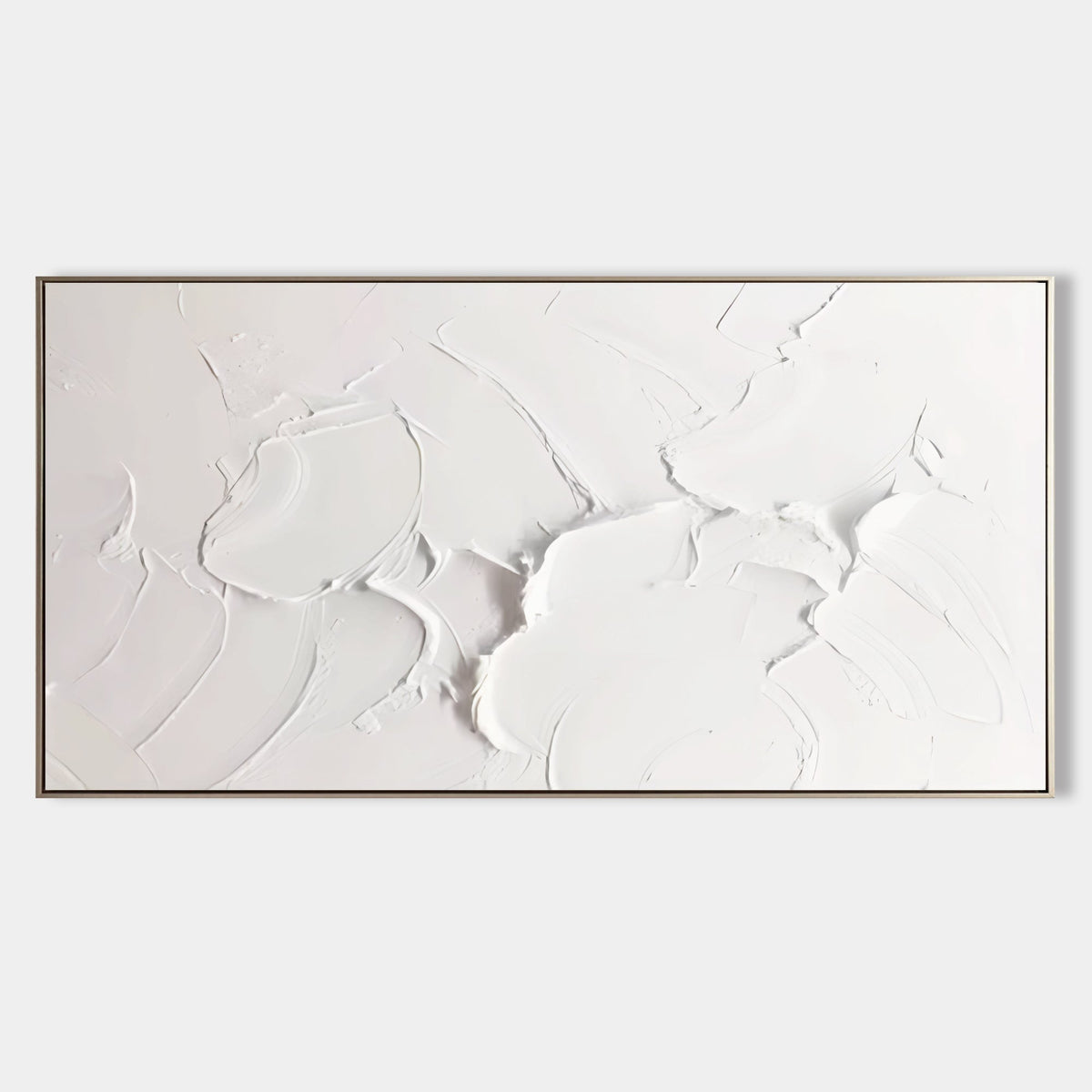 Pure White Textured Impasto Painting
