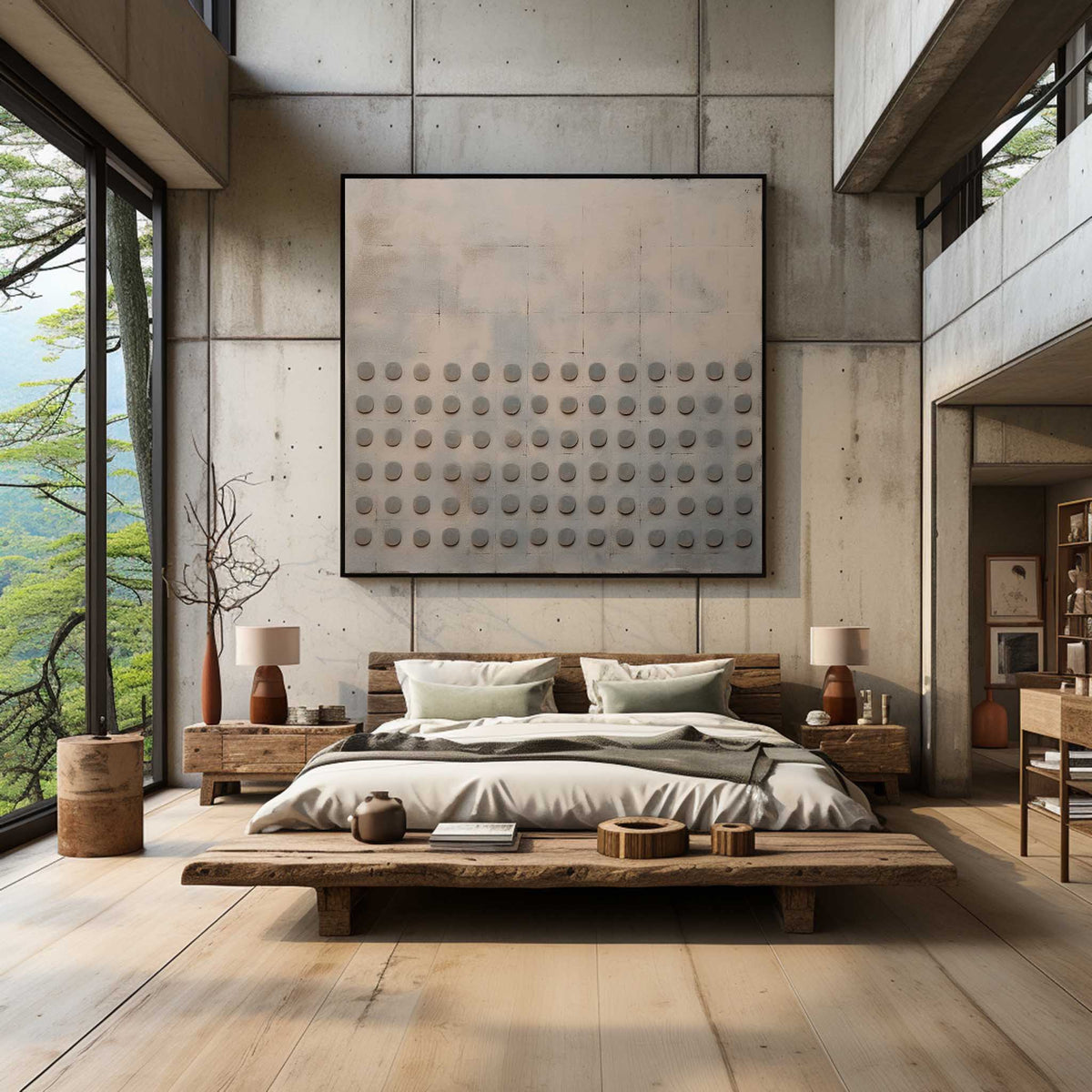 Wall Art Dot Grid Texture Oil Painting