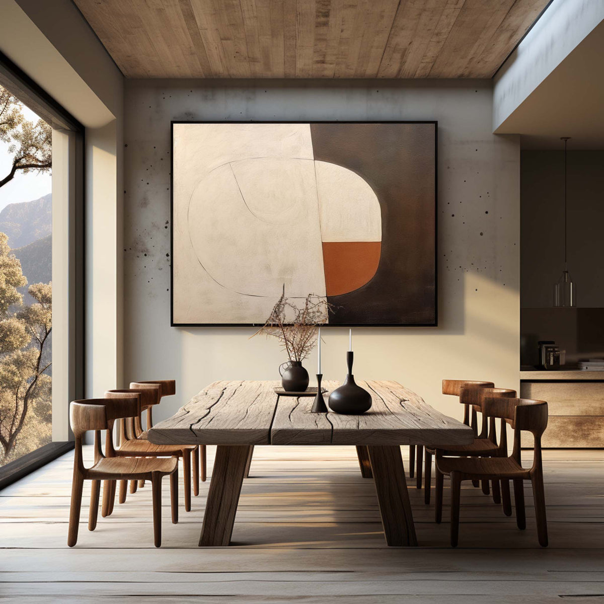 Minimalist Organic Geometric Painting