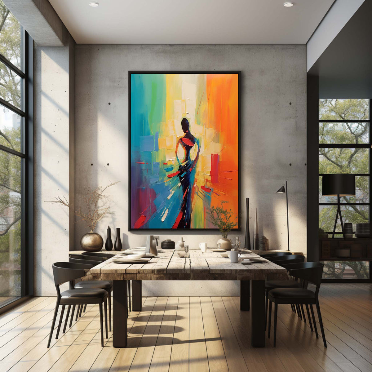 Palette Canvas Art Colorful Painting Dynamic