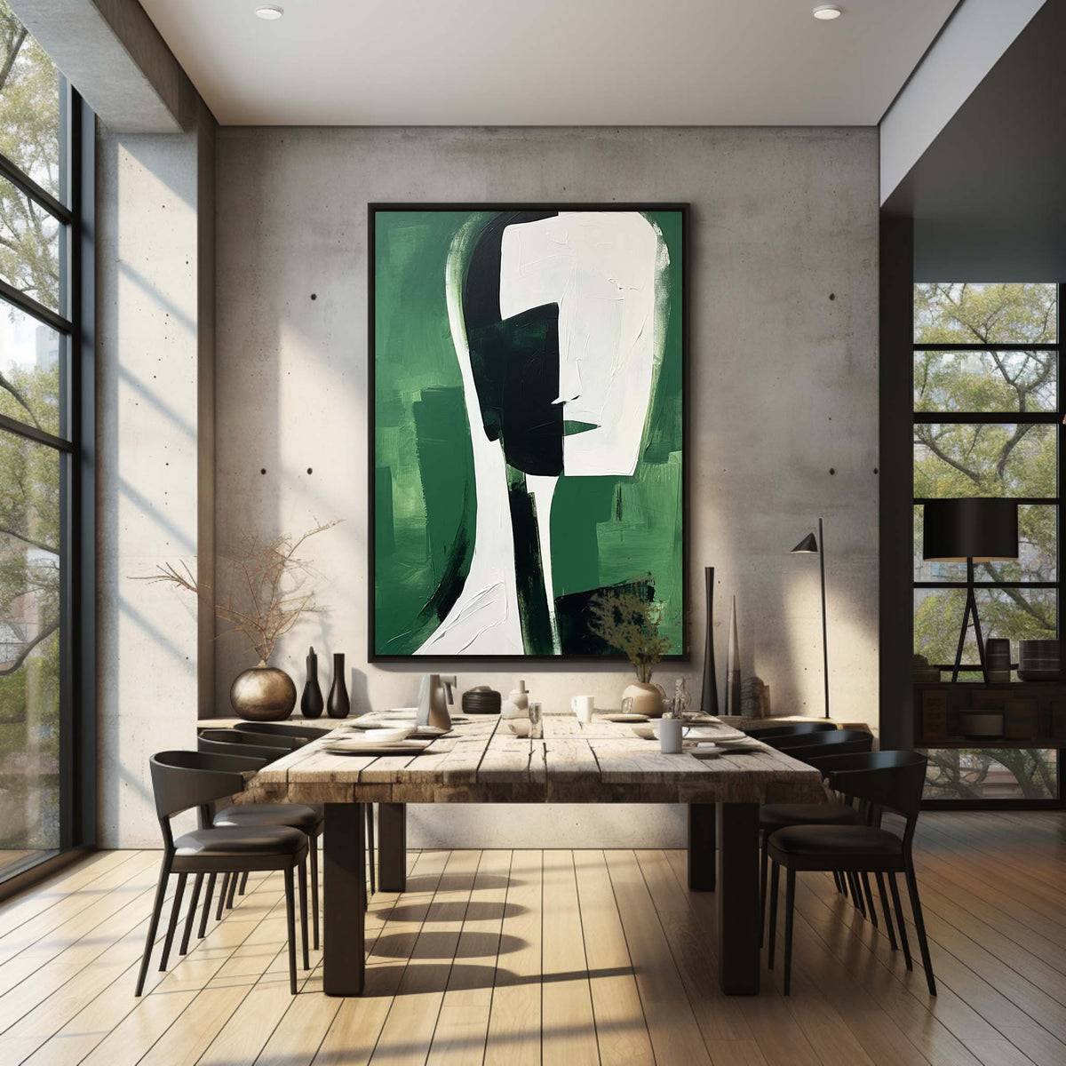 Abstract Portrait Oil Painting Minimalist