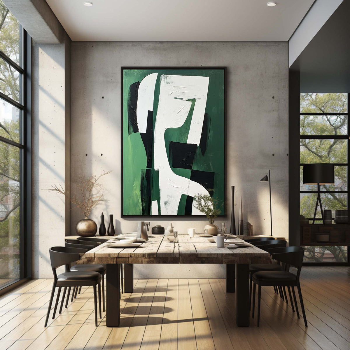 Wall Art Vertical Abstract Geometric Form