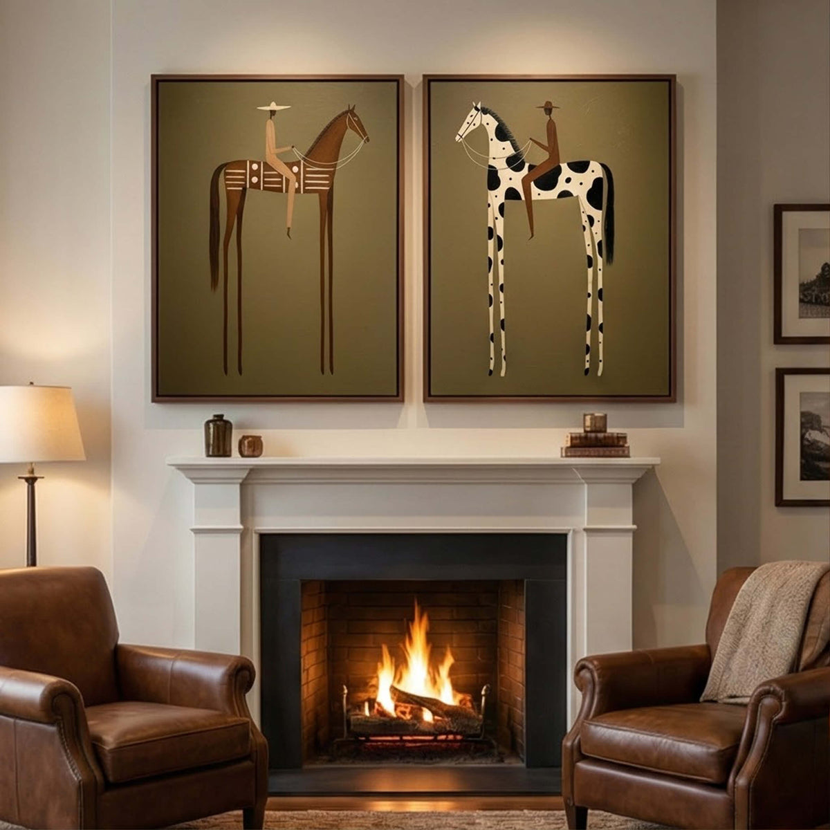 Long-Legged Duality Western Oil Painting Set