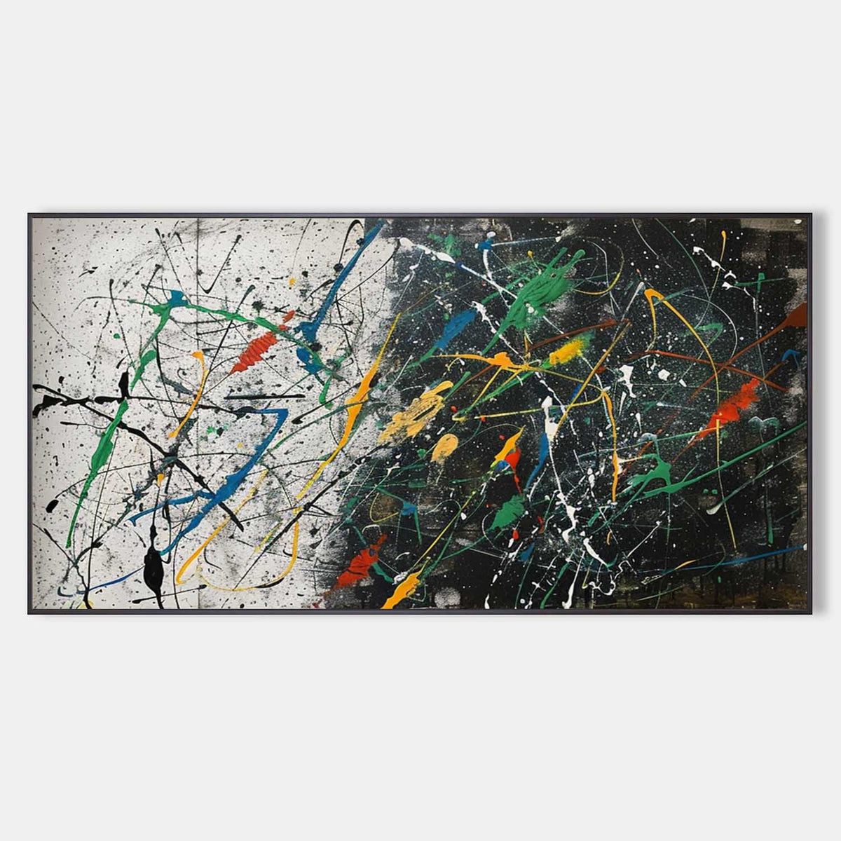 Textured Colorful Splatter Oil Painting Strokes Vibrant
