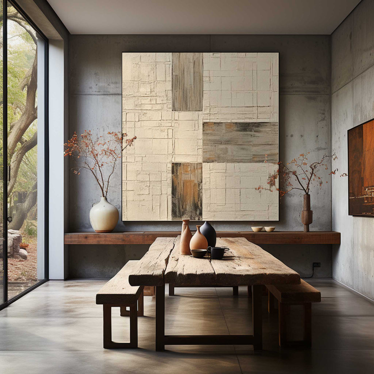 Wall Art Minimalist Graphic Wabi-Sabi Nordic Linen
