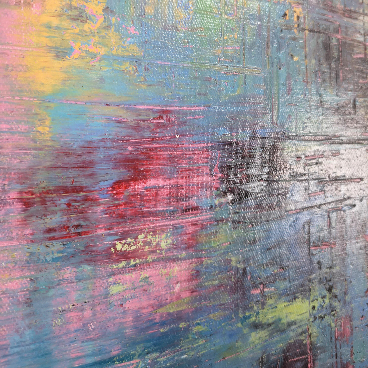 Vibrant Colorful Abstract Oil Painting