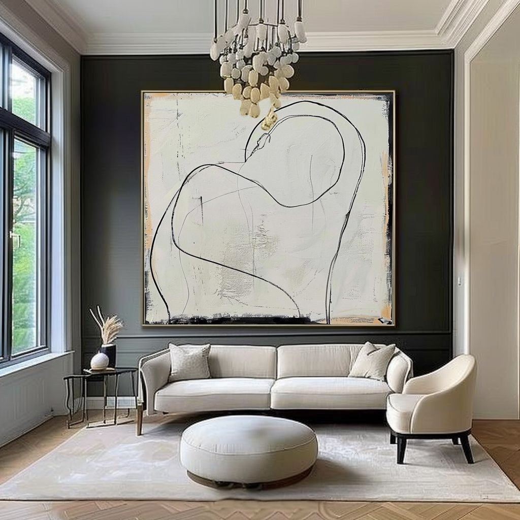 Wall Art Minimalist Embrace Abstract - Neutralighting