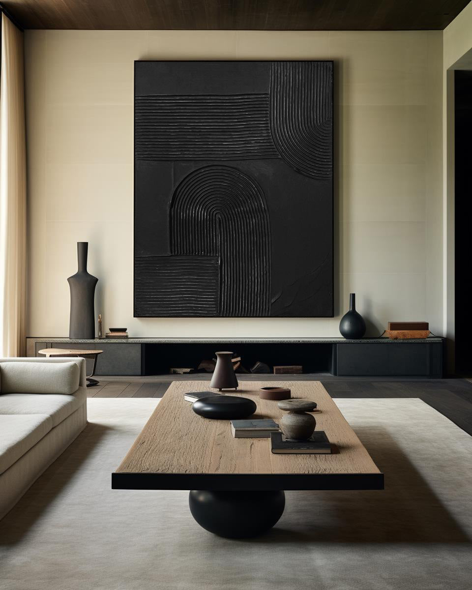 Bren Black Arch Geometric Canvas Art