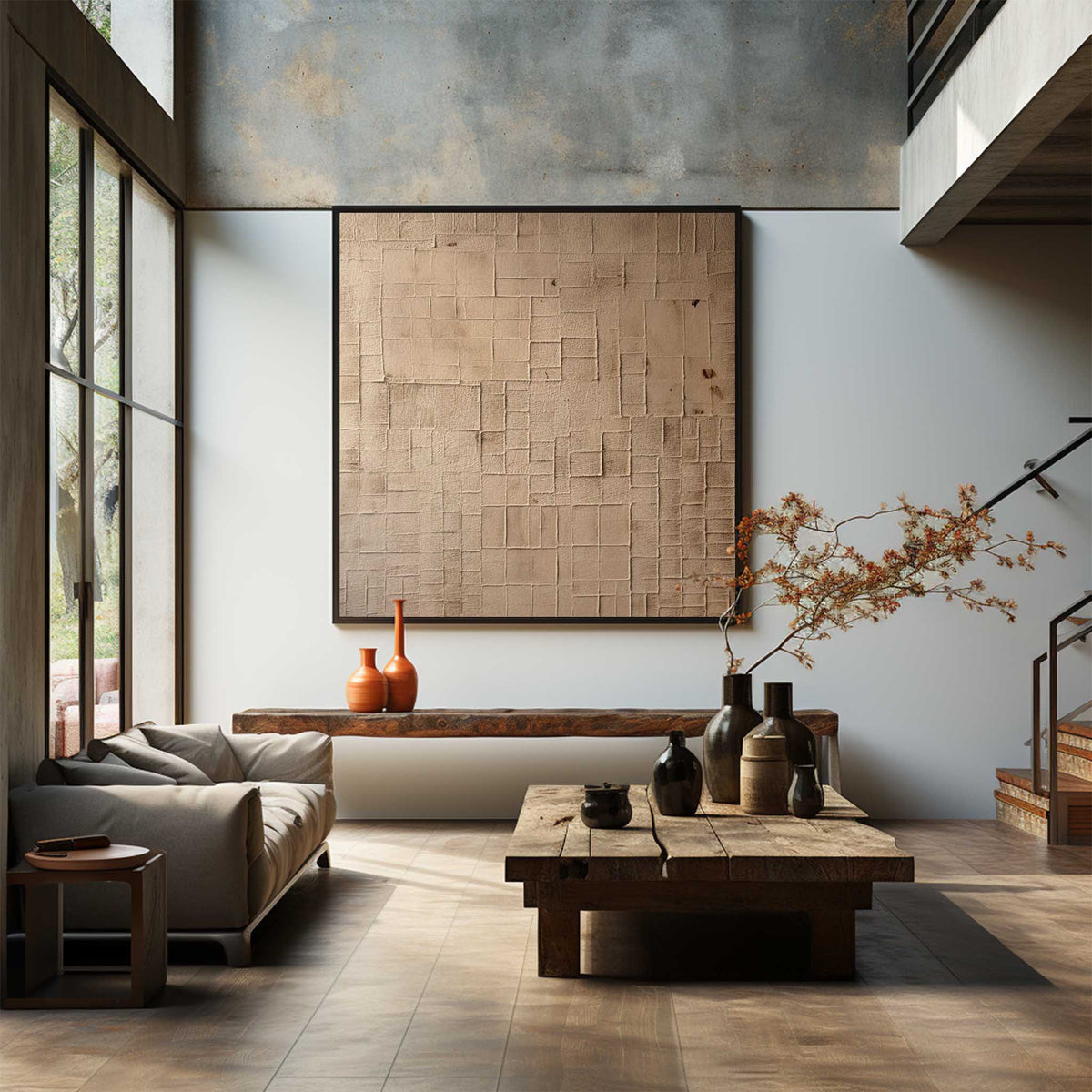 Wall Art Square Abstract Textured Mosaic