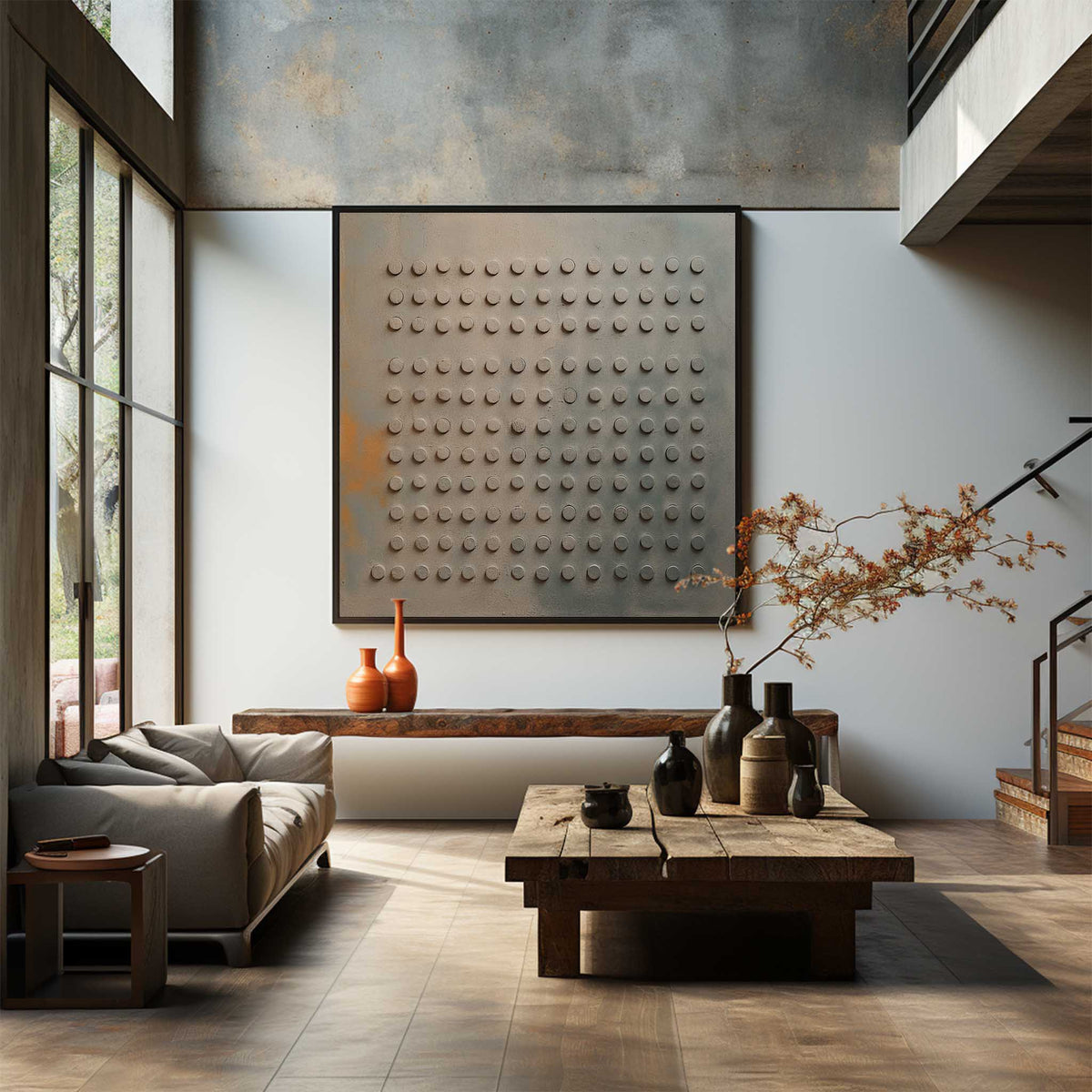 Wall Art Wabi-Sabi Minimalist Impasto