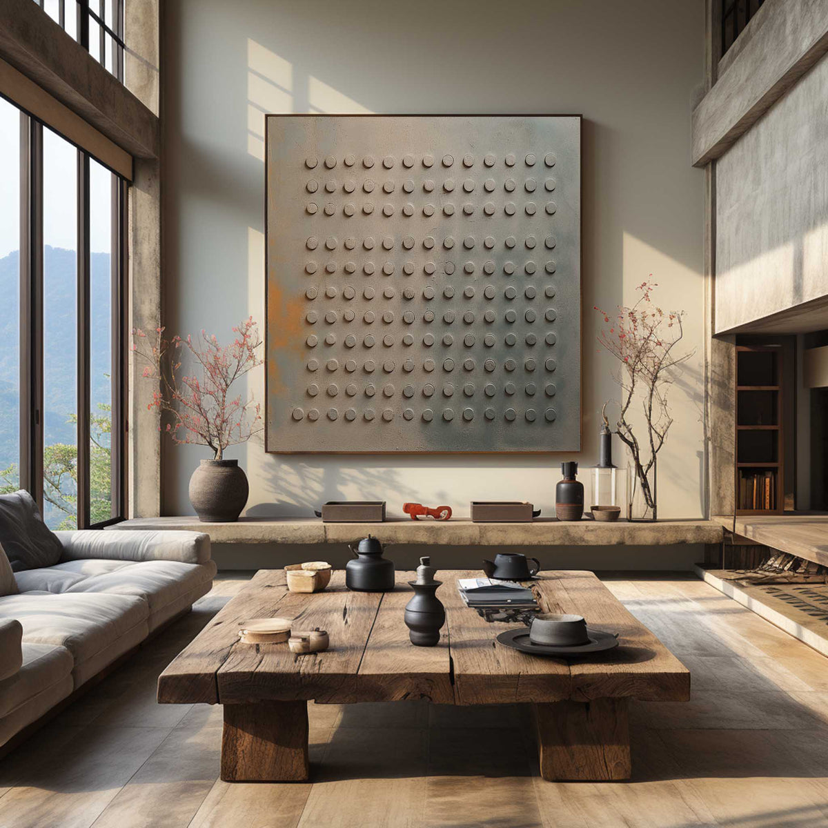 Wall Art Wabi-Sabi Minimalist Impasto