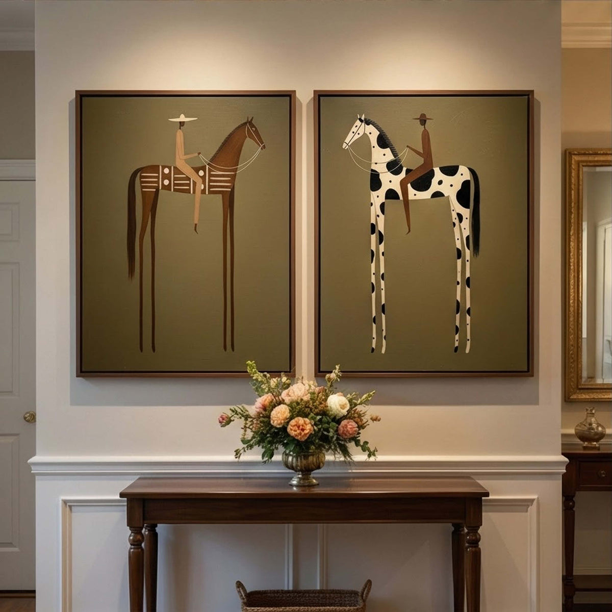 Long-Legged Duality Western Oil Painting Set