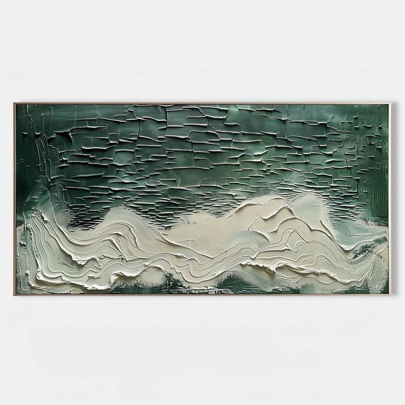 Wall Art Horizontal 3D Impasto Ocean Wave