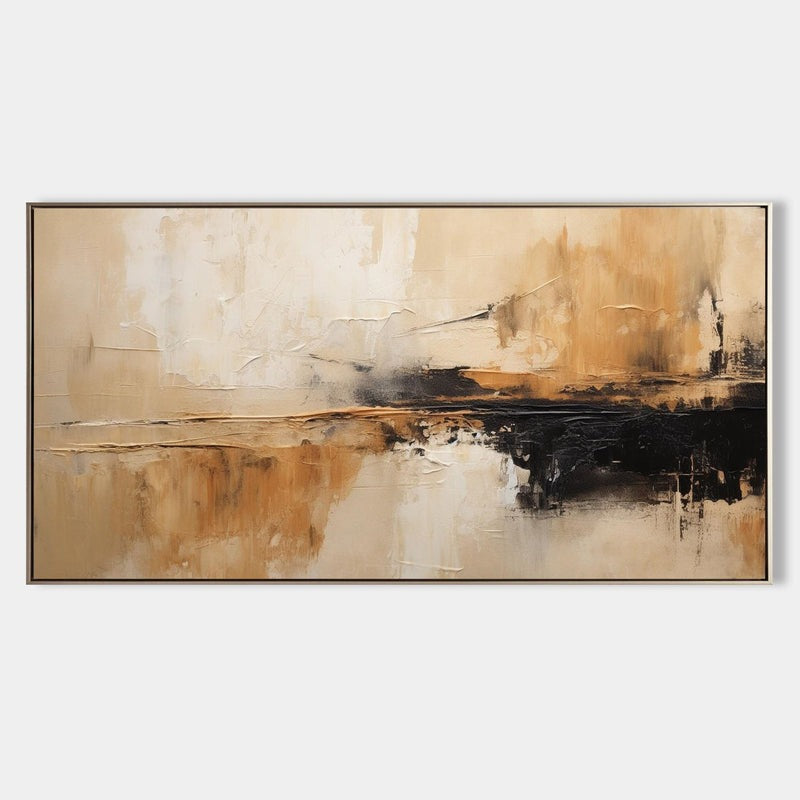 Earthy Abstract Landscape Reflection Painting
