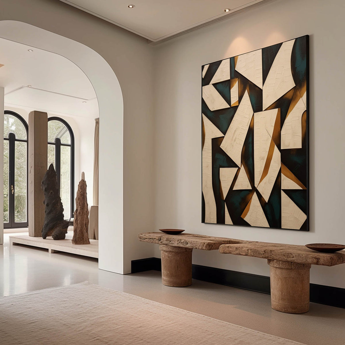 Wall Art Wabi-Sabi Geometric Abstract