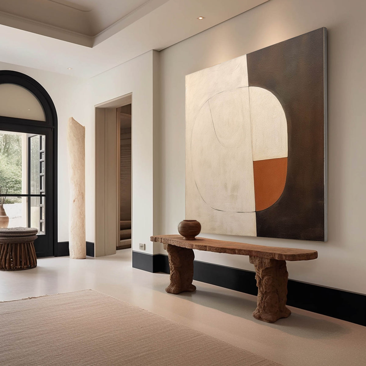 Minimalist Organic Geometric Painting