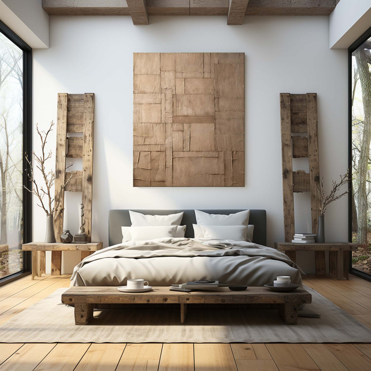 Wall Art Wabi-Sabi Neutral Geometric Modern