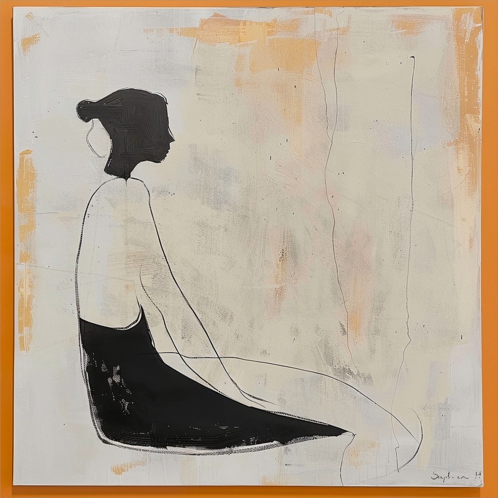 Wall Art Minimalist Textured Figurative