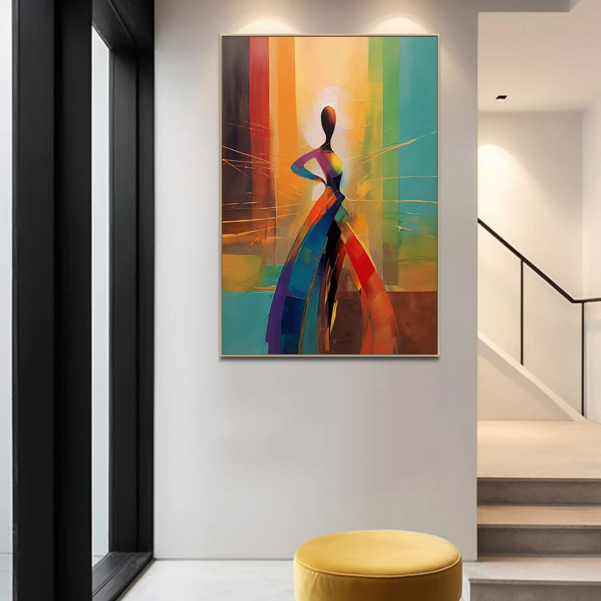 Rainbow Dancer Abstract Figure Painting