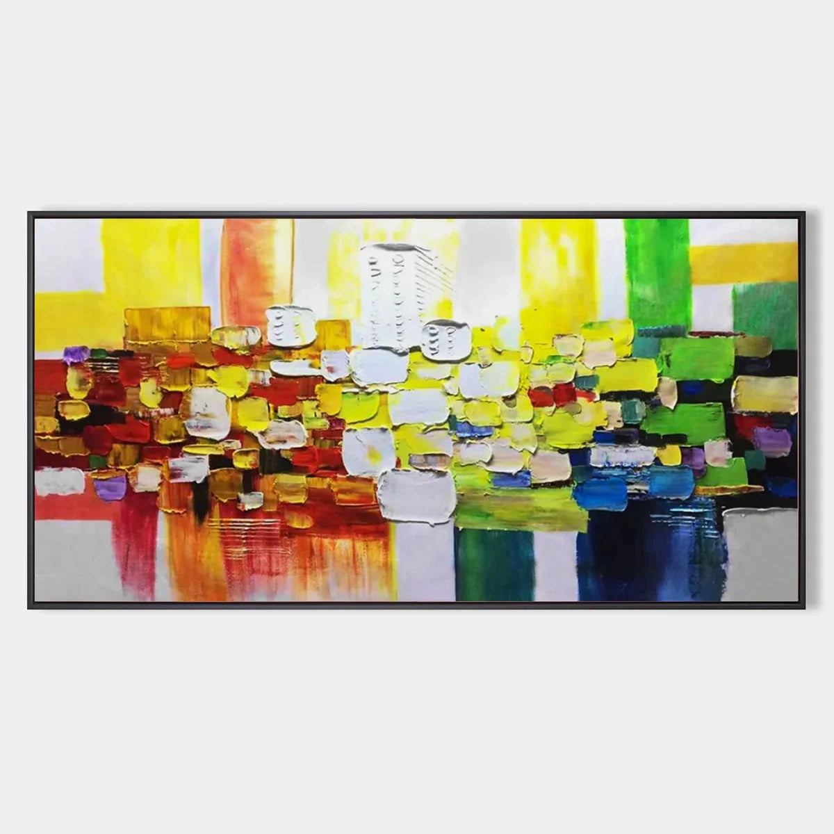 Colorful 3D Abstract Cityscape Wall Art Modern Art
