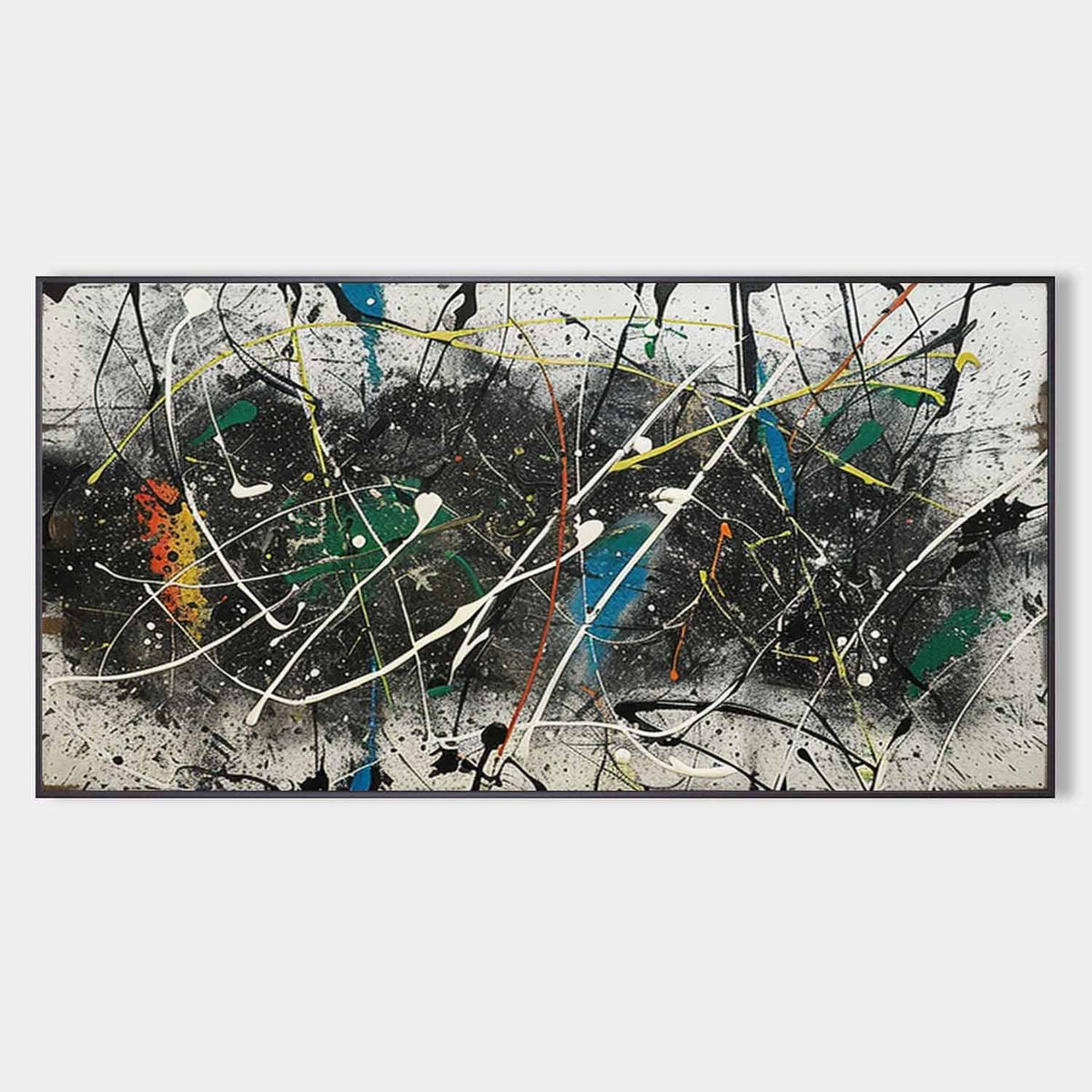 Expressionist Textured Splatter Oil Painting Dynamic Strokes