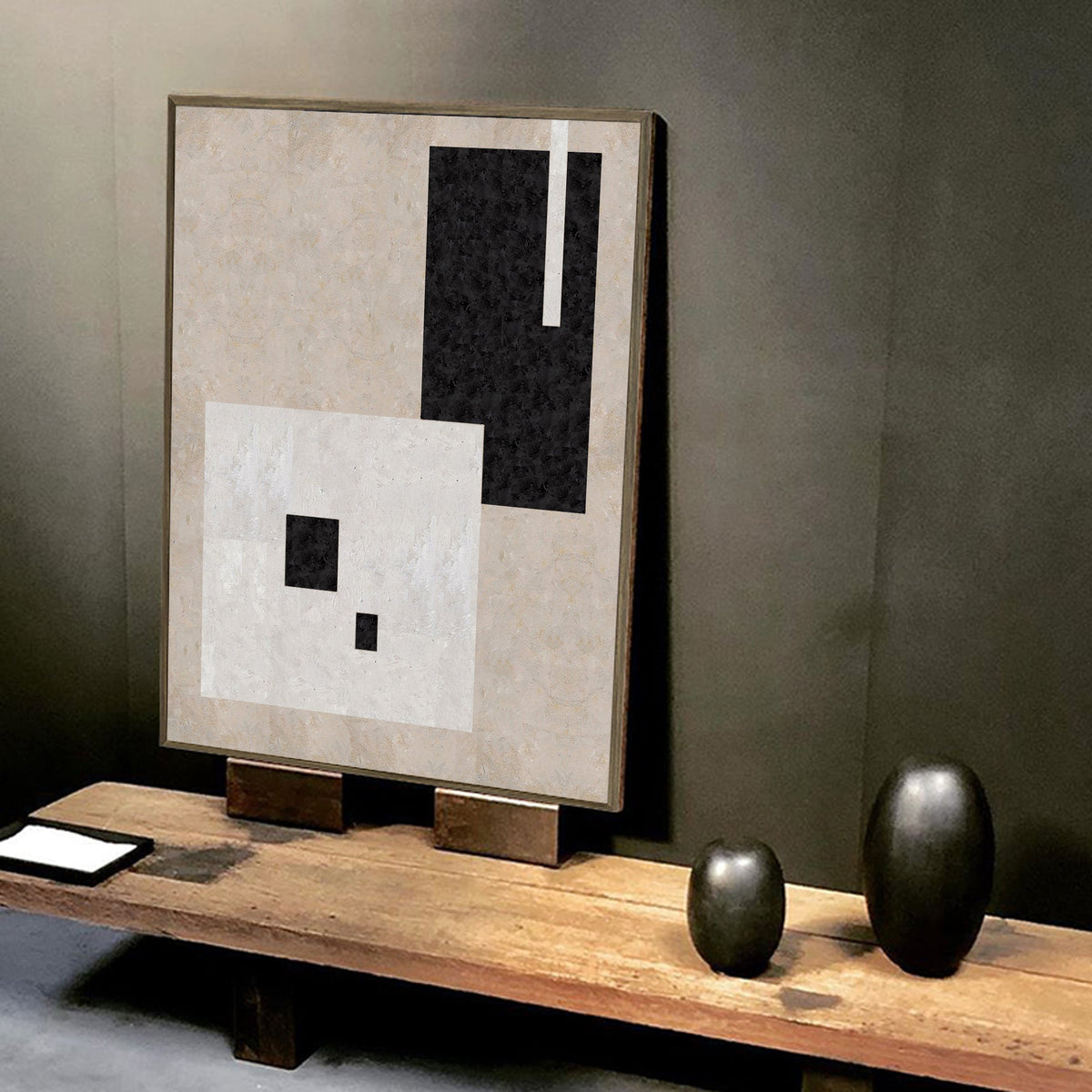 Minimalist Geometric Abstract Oil Painting