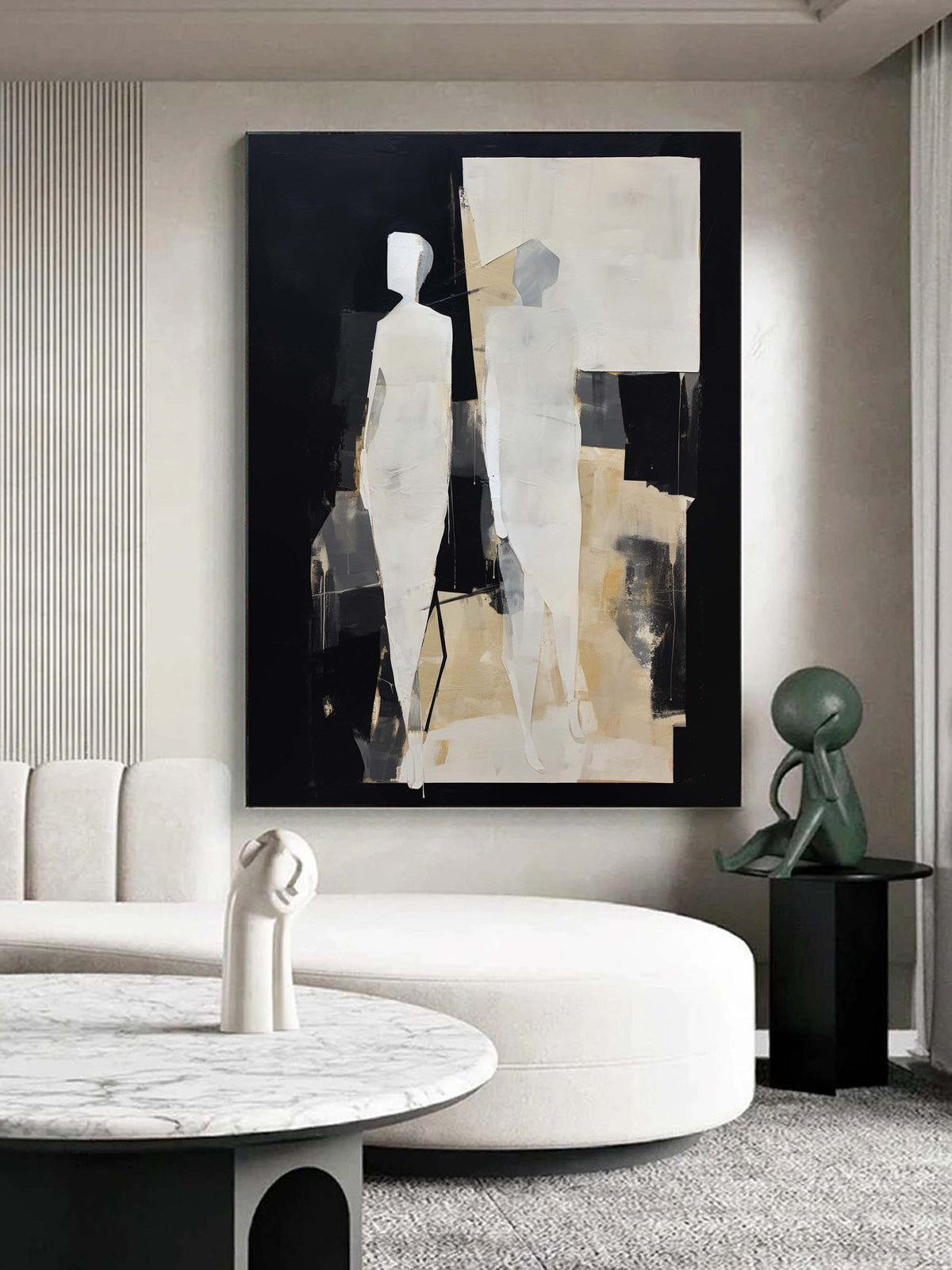 Wall Art Contemporary Figurative Minimalist Abstract Art Silhouettes