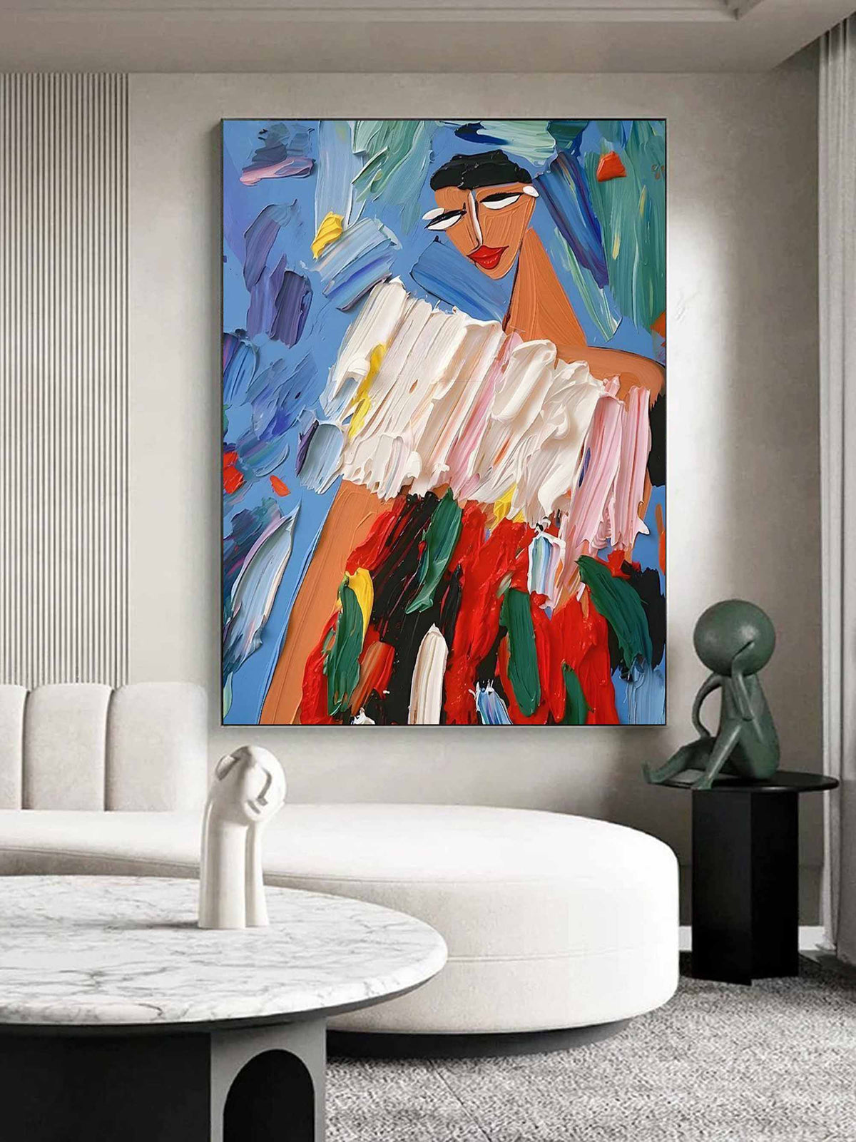 Wall Art Colorful Silhouette Vibrant Abstract