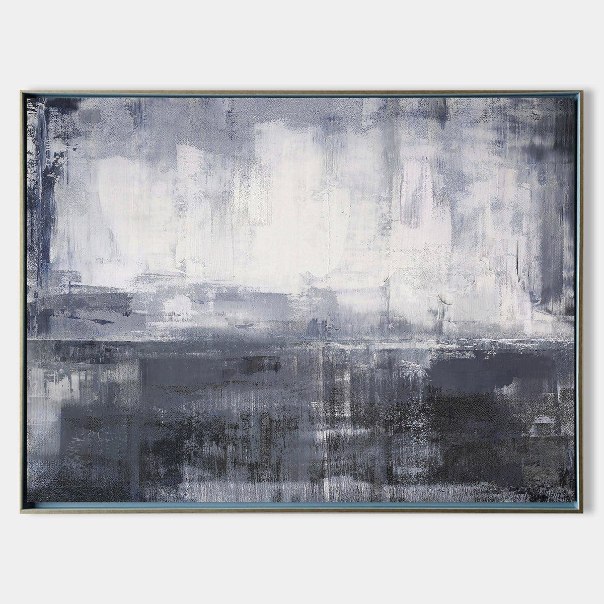 Grey White Abstract Art