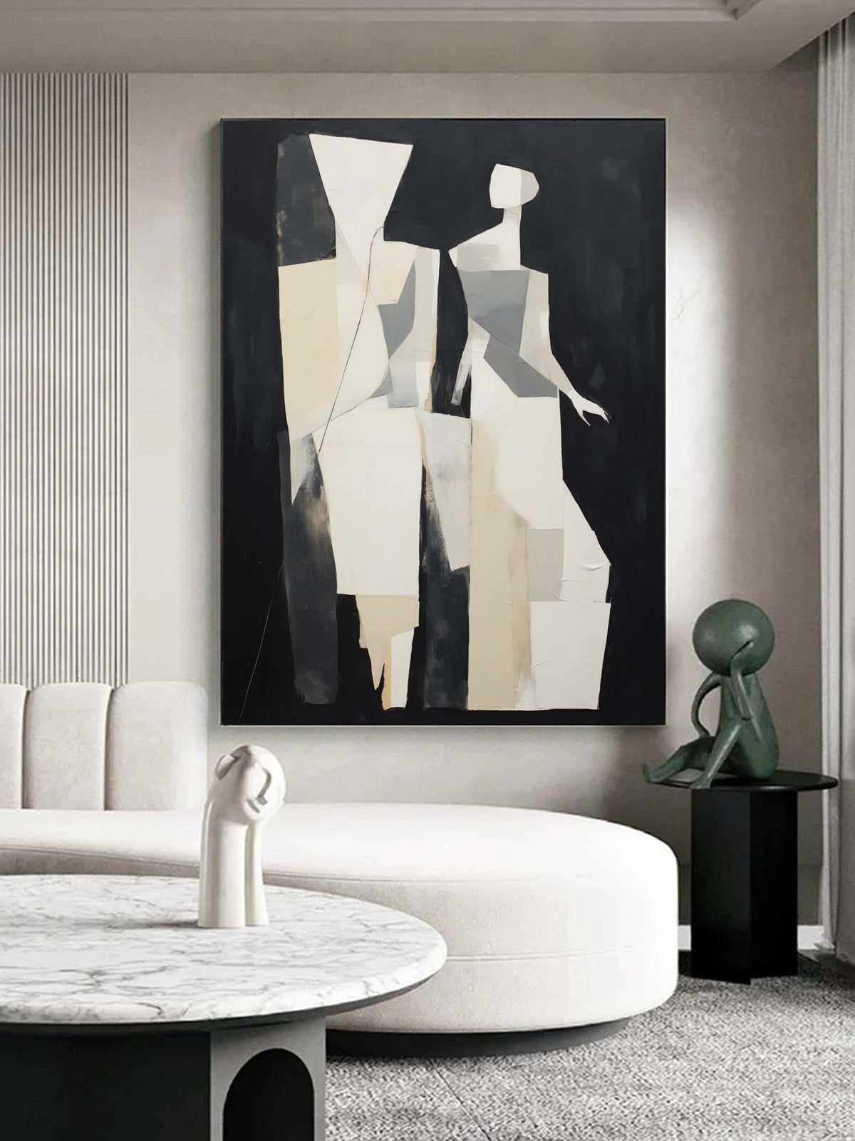 Wall Art Fragmented Shapes Contemporary Abstract Modern