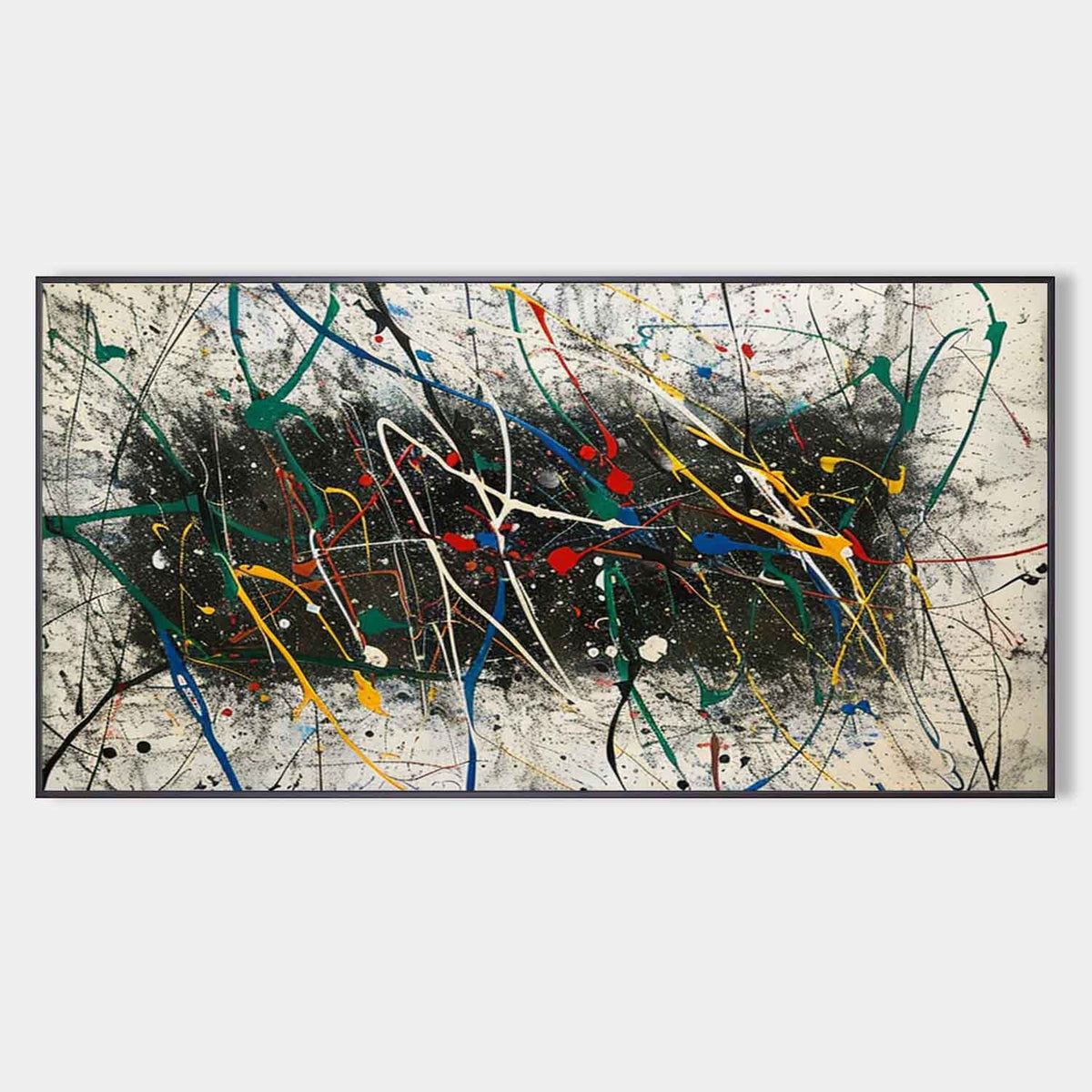 Wall Art Energetic Abstract Expressionist Dynamic Splatter